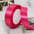 thumbnail image 1 of ZZkhGO 5cm Wide Decorative Ribbon, Polyester Solid Color Ribbon Roll for Gift Wrapping Baking Wedding, 22m Satin Like Ribbon for Party Crafts DIY, Hot Pink, 1 of 3
