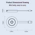 thumbnail image 2 of Portable Wireless Display Adapter for Mobile Phone Mirroring,2.4G & 5G Wifi Projection Screen To Monitor/Projector/Tv,For Home, 2 of 8