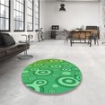 thumbnail image 4 of Ahgly Tapis Rectangulaire Lavable en Machine Intérieur Transitionnel Vert Néon, 8 Pieds x 12 Pieds, 4 of 7