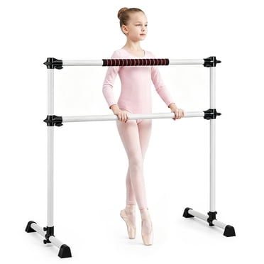 Costway Barre de Ballet Portative Double Autoportante de 4 Pieds Extensible pour Danse, Hauteur Ajustable