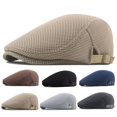 thumbnail image 2 of Convenient Men Hat Perfect Gifts Polyester Hollow Washable Men Beret Cap for Daily, 2 of 10