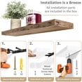 thumbnail image 4 of Sorbus Wall Mounted Floating Shelves for Wall Décor - Large 24 Inch, 3 Pack, Mahogany, 4 of 6
