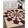 thumbnail image 3 of Ahgly Tapis Rectangulaire Lavable en Machine Intérieur Transitionnel Pêche Orange Profond, 8 Pieds x 12 Pieds, 3 of 7