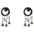 thumbnail image 2 of Wweixi Witch Bells For Whimsical Touch Unique Style Gift Choice Easy To Decorate Rattan And Iron And Zinc As Shown 2Set, 2 of 6