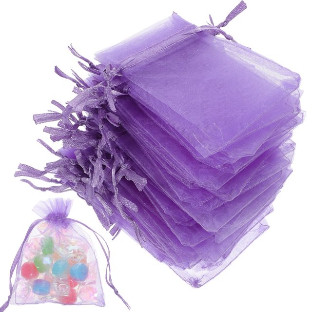 CHOK Organza Gift Bag Drawstring Design Candy Bags Small Mesh Favor Packaging Jewelry 50 Pcs