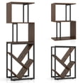 thumbnail image 1 of Gymax 6-Tier Bookshelf Industrial S-Shaped Geometric Bookcase w/ Display Shelves, 1 of 9