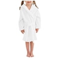thumbnail image 3 of Splozh Kids Bathrobe Boys Girls Fashion Bathrobe Soft Robe Hooded Robe Cloth Cotton Bathrobe White,2-3 Years, 3 of 5