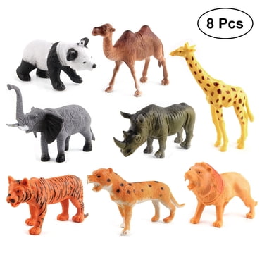8pcs Forest Animal Figure Set Simulation Plastic Animal Realistic Fun Toys Educational Jungle Animal Toys (Assorted)