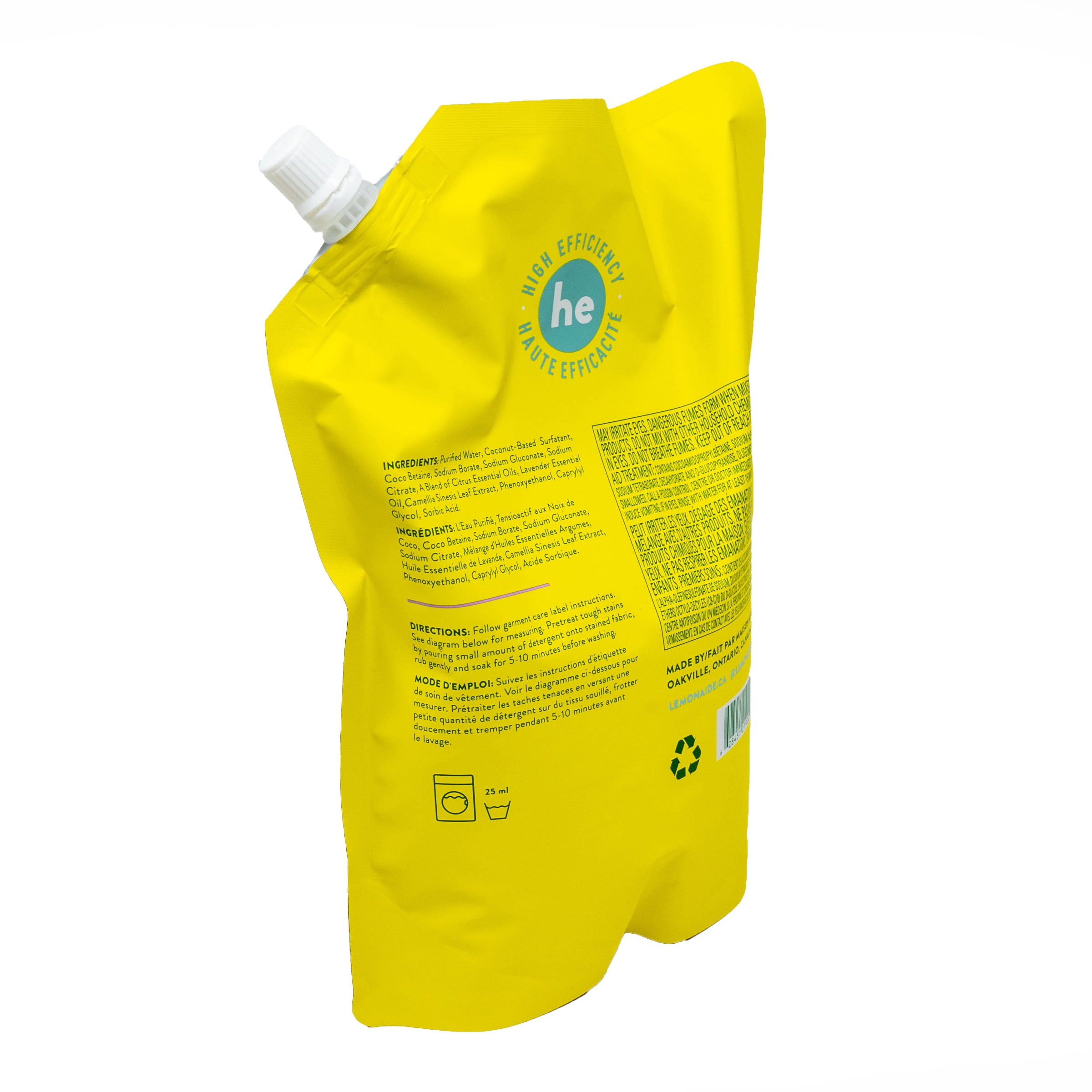 Lemon Aide, Détergent a Lessive Citron Lavande, 1.5L