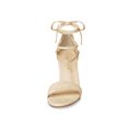 thumbnail image 2 of BLISSFUL STEP Sandales pour Femmes Unies d'Été à Talons Blocs à Lacets Beige 8, 2 of 8