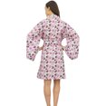thumbnail image 3 of Bimba Women Light Purple Floral Printed Kimono Robe Bridesmaid Coverup Wrap - 24, 3 of 5