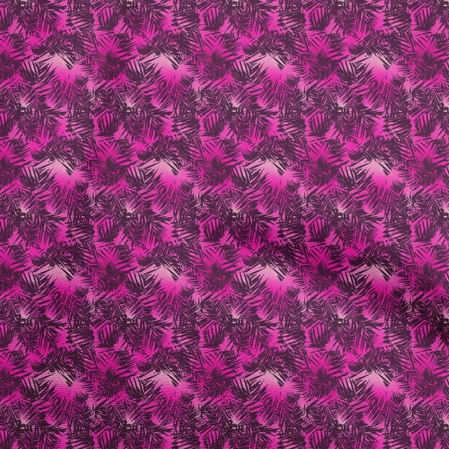 oneOone Rayon Fuschia Pink Fabric Abstract Sewing Material Print Fabric By The Yard 56 Inch Wide
