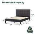 thumbnail image 4 of Zinus Lottie 43 inch Upholstered Platform Bed Frame with Headboard, 4 of 9