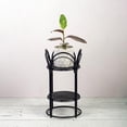 thumbnail image 2 of Set of 2 Wicker Bamboo With 2 Shelves Plant Stand, 2 of 3