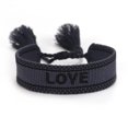 thumbnail image 1 of Redempat Polyester Hand Woven Friendship Bracelets With Precision Embroidery Detail Woven Tassels Deep Blue Love, 1 of 6