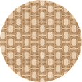 thumbnail image 1 of Ahgly Tapis Rond Lavable en Machine Intérieur Transitionnel Pêche Orange Profond, 3 Pieds Rond, 1 of 7