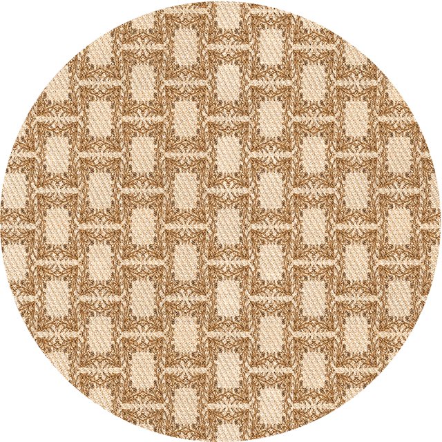 Ahgly Tapis Rond Lavable en Machine Intérieur Transitionnel Pêche Orange Profond, 3 Pieds Rond