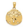 thumbnail image 1 of Pendentif Dollar de Sable Grand en Or Jaune 14K Or Poli, 1 of 2