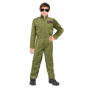 Combinaison de Combat Verte pour Enfant Pilot / Costumes de Pilot