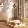 thumbnail image 2 of Twfbrm Pet Supplies Solid Wood Spring Rotating Catnip Set Cats Food Leaking Suitable For Pet Cats Teasing Stick Toy for Cats Dogs, 2 of 6
