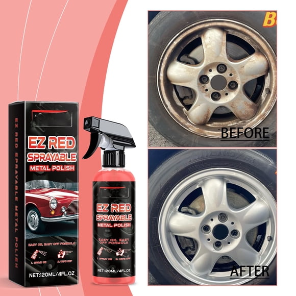 Uscallm Metal Polish For Cars, Automotive Wheel Hub Cleaner And Restorer, 120ml Metal Polishing Compound, Remove Oxidation And Dull Marks, Restore Shine To Alloy Rims And Chrome Parts