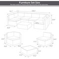 thumbnail image 3 of AECOJOY 7 PCS Patio Conversation Set, PE Rattan Wicker Outdoor Sectional Set with Cushions and Coffee Table, Patio Dining Set for Garden in Grey Rattan & Grey Cushion, 3 of 8