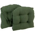 thumbnail image 1 of 16-inch Solid Microsuede U-shaped Tufted Chair Cushions (Set of 2), 1 of 2
