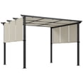 thumbnail image 1 of Outsunny 10' x 12' Metal Pergola with Retractable Canopy for Patio, Deck, 1 of 10