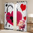 thumbnail image 2 of Red Love Pattern Windows Drapes Block 30%-50% Light,Happy Valentine's Day Home Decor Curtains for Living Room,Cute Dwarf Window Drapes 38Wx54L Inches Set of 2 Panels, 2 of 6
