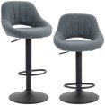 thumbnail image 1 of HOMCOM Tabourets de Bar Ensemble de 2 Tabourets de Comptoir Pivotants Réglables, 1 of 10