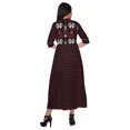 thumbnail image 4 of Moomaya Robe Kurti d'Été à Manches Courtes Imprimée, Tunique Ligne A pour Femmes, 4 of 5