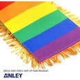 thumbnail image 4 of Anley 4 X 6 Inch Rainbow Fringy Window Hanging Flag - Mini Flag Banner & Car Rearview Mirror Décor - Fringed & Double Sided - Rainbow LGBT Hanging Flag with Suction Cup, 4 of 6