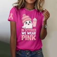 thumbnail image 2 of TSADFHJI Hauts Habillés d'Hiver pour Femmes Mode Décontractée Imprimée Col Rond Manches Courtes Chandail T-Shirt L, 2 of 6