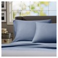 thumbnail image 1 of Winkle Resistant Regency Home Cotton Linen Sateen Sheet Set, (King, Blue), 1 of 1