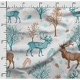 thumbnail image 2 of Soimoi Animals Print, Silk Fabric, Decor Sewing Fabric by The Yard 42 Inch Wide,Decorative Fabric for Shirts Suits Ties, Blue, 2 of 5