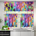 thumbnail image 3 of Kitchen Curtain Valance and Tiers Set Kitchen Window Curtains Kitchen Valance Long Tier Curtains Cafe Curtains Rod Pocket Valances Home Decor Colorful Spot, 3 of 5