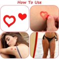 thumbnail image 4 of 500 Pcs 1 Inch Heart Shaped Tanning Stickers, Self Adhesive Sunbathing Body Stickers for Tanning Beds, 4 of 4