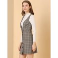 thumbnail image 4 of INSPIRE CHIC Robe Chasuble Sans Manches à Bretelles à Motif Pied-de-Poule pour Femme TP Brun Noir, 4 of 6