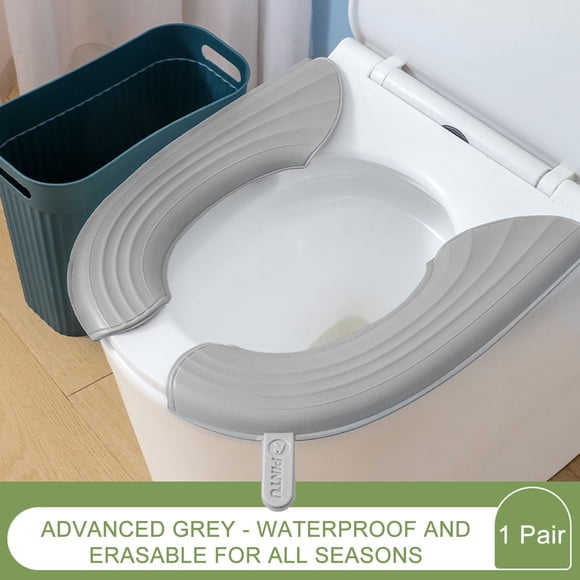 Kadlawus Winter Toilet Seat Cushion, Portable EVA Thickened Toilet Mat, Waterproof Paste Toilet Cover for Bathroom Standard U Shaped O Shaped Toilet