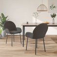thumbnail image 1 of vidaXL Dining Chairs 2 pcs Dark Grey Velvet, 1 of 5