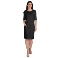 thumbnail image 4 of Inkmeso Robe T-Shirt pour Femmes à Manches au Coude, Coupe Régulière, avec Poches avant, 4 of 8