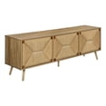 thumbnail image 1 of Monarch Specialties Tv Stand, 72 Inch, Media Entertainment Center, Storage Cabinet, Console, Walnut Laminate, Natural Seagrass, Mid Century, Modern, 1 of 8