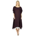thumbnail image 5 of Bimba Robe Poncho Maxi Kaftan Longue pour Femmes Coupe Ample Robe Poncho en Rayonne Caftan Grande Taille, 5 of 5