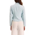 thumbnail image 3 of INSPIRE CHIC Women's Long Sleeve Plaid Tweed Blazer Button Down Work Short Jacket S Light Blue, 3 of 6