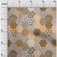 thumbnail image 2 of oneOone Silk Tabby Tan Fabric Geometric Sewing Craft Projects Fabric Prints By Yard 42 Inch Wide, 2 of 5