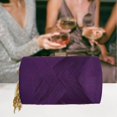thumbnail image 4 of tredstone Sac Pochette de Soirée de Luxe à Pampilles Sac à Main Pochette Sacs à Bandoulière Femmes Violet, 4 of 8