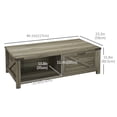 thumbnail image 3 of HOMCOM Table Basse Style Ferme avec Tiroir et Tablette de Rangement pour Salon, 3 of 10