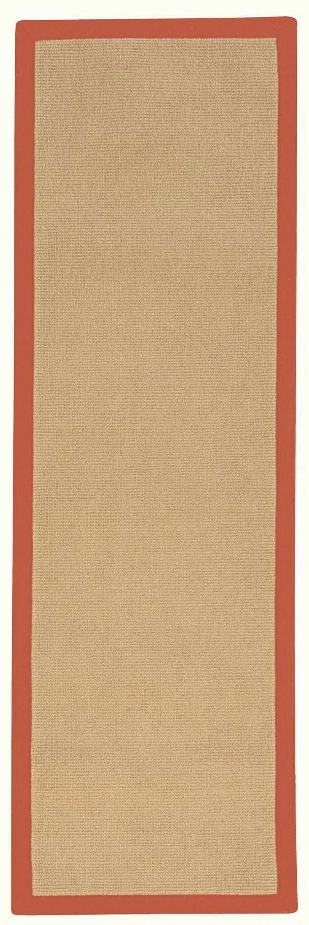 Tapis d'appoint Athena sisal et orange brûlé 1 pi 10 po x 2