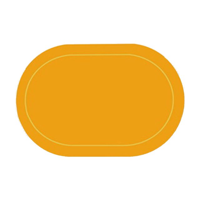 Yhmxh Solid Color Leather Western Dining Mat Oil-Proof Dining Table Mat Hotel Home Dining Mat Non-Slip Bowl Mat Oval Insulation Mat Home and Kitchen kitchen Accessories kitchen Essentials