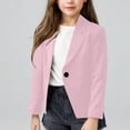 thumbnail image 5 of Dagugfen Blazer for Girls Button Front Long Sleeve Lapel Suit Loose Casual Formal Blazer 5-14 Years, 5 of 5